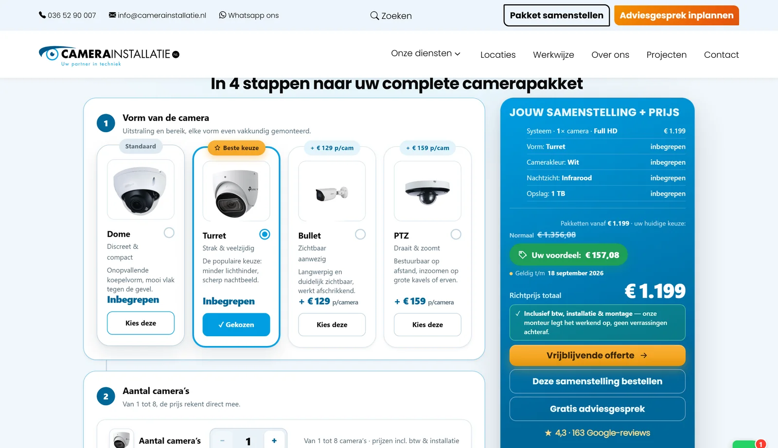 Zes vragen en er staat een prijs. Dat is een ander gesprek dan een contactformulier.